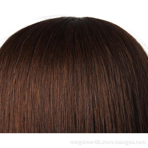 14 Inch brown free shipping training head mannequin of natural hair